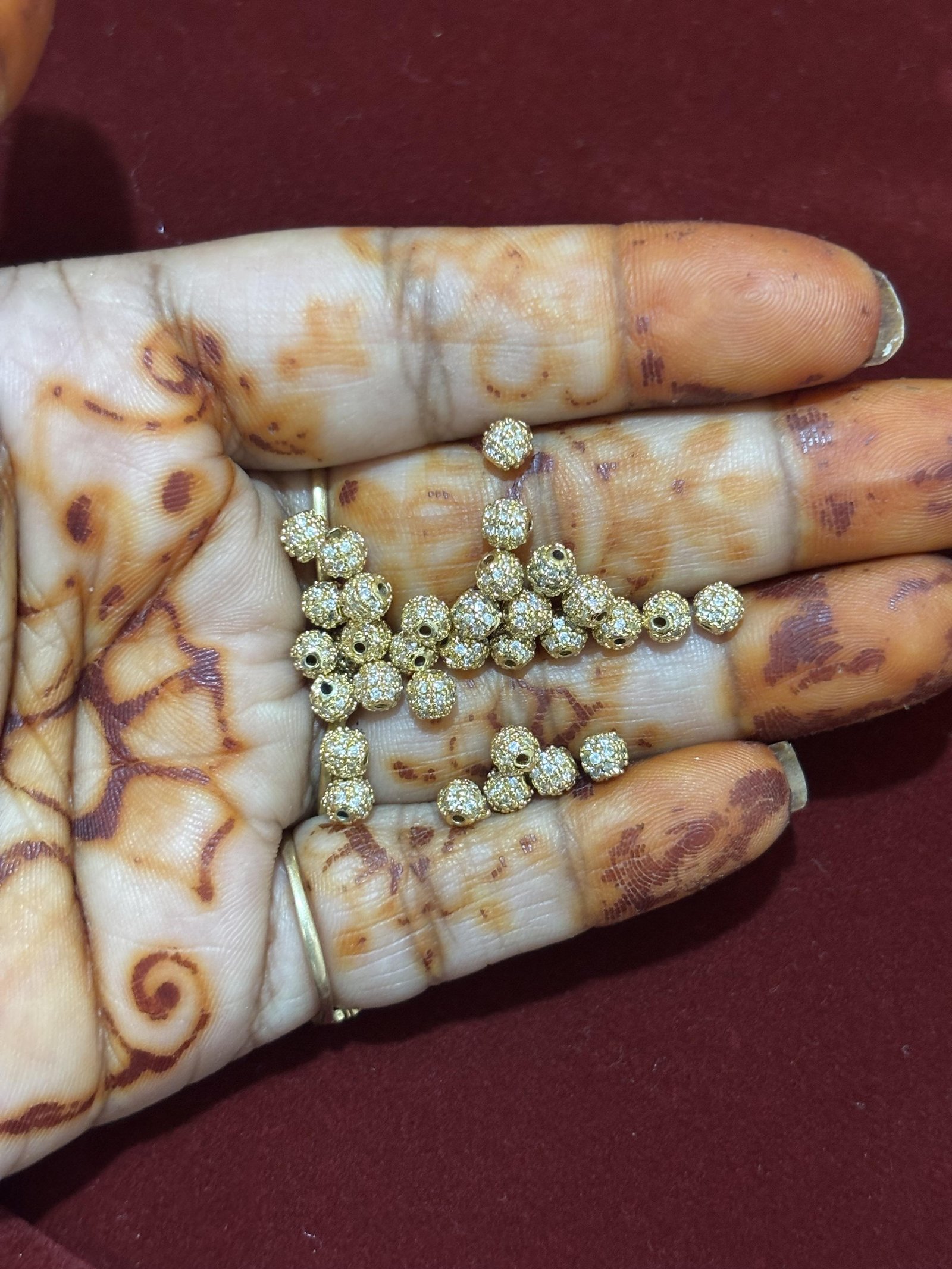 Gold Finish CZ Balls, Sold by 1 pc