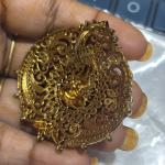 Antique Finish Lakshmi Devi Pendant with D Hook backside