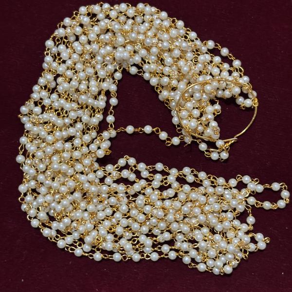Light Weight Round Pearls Chain 3mm, sold by Bunch (5 meters)