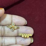 Four stones Flower shape Side Pendants, Set of 1 pair