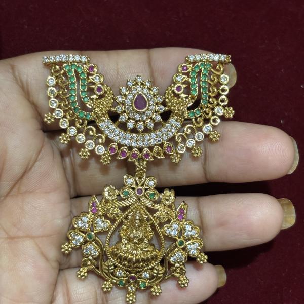 One Gram Gold Rani haram Pendant Without Earrings