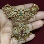 One Gram Gold Rani haram Pendant Without Earrings
