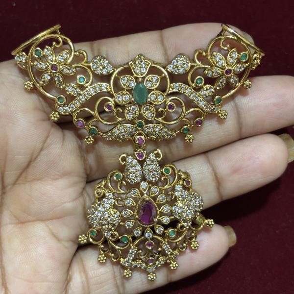 One Gram Gold Rani haram Pendant Without Earrings