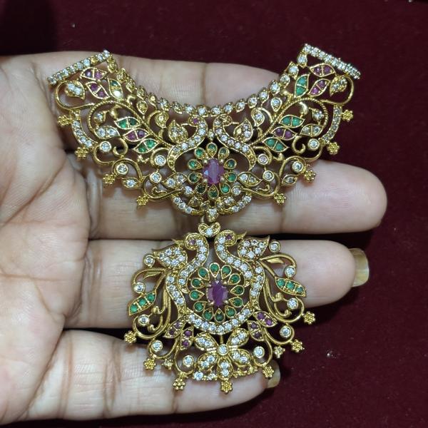 One Gram Gold Rani haram Pendant Without Earrings