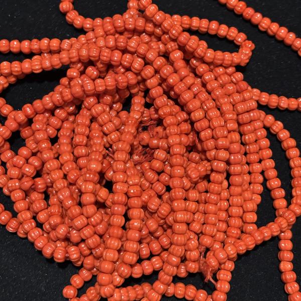 Corals pumpkins, 5 X 6 mm sold by 1 line