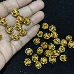 Gold Finish Multi colour Ball 9mm Sold By 1 pc
