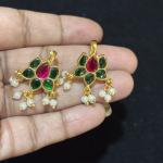 Jadav Kundan 6 Stone Lotus Bugadi , set of pair