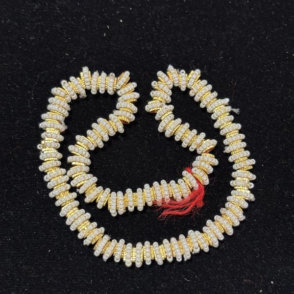 Pearl Chakri Ring Beads| approx 100Pcs in 1 string, sold by 1 string