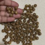 Antique  Gold Nakshi balls  8.5x8.3mm Sold By 1 pc