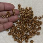 Antique Gold  Lotus Nakshi balls 4mm Sold By 1 pc