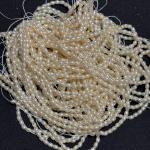 Light weight Cream shade Rice Pearls 3mm, Sold By Bunch (10-12 lines)