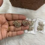 Victorian White Stone Side Brochures set 1 pair