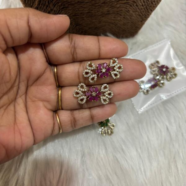 Mehandhi Finish Flower Side Brochures set 1 pair